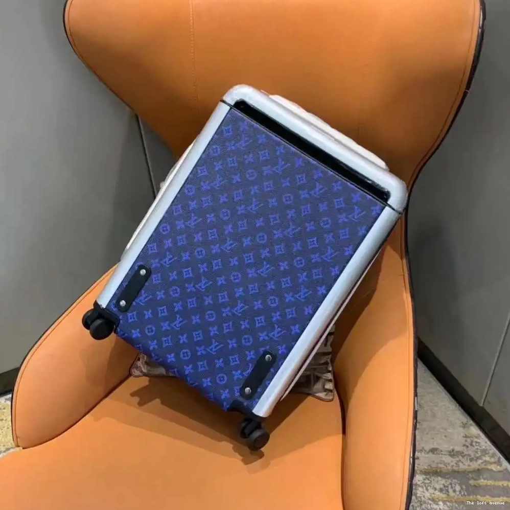 CUSTOM MONOGRAM SUITCASE 55 37L BLUE HORIZON 0526